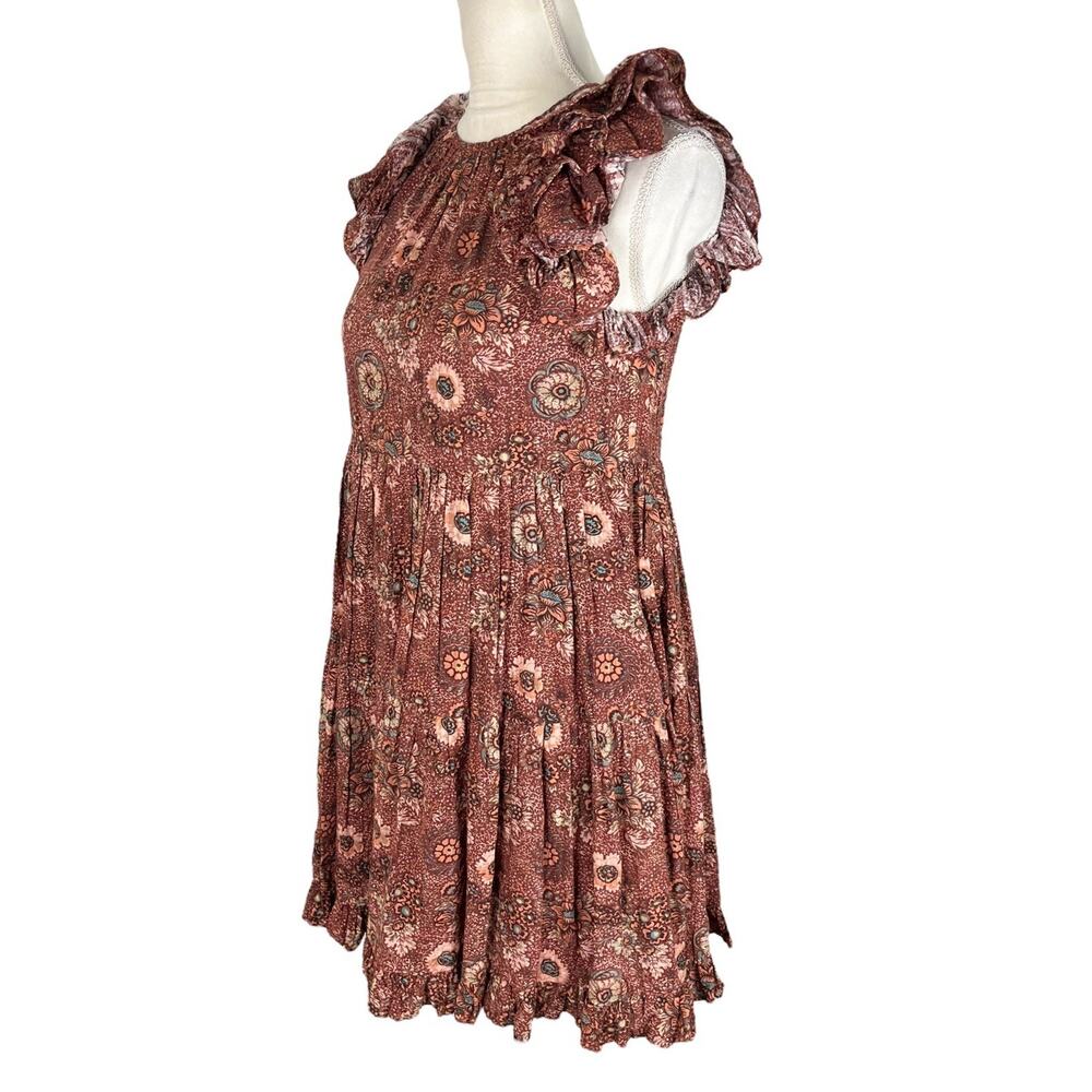 Ulla Johnson Adele Flutter Sleeve Mini Dress In R… - image 6